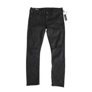Citizens Of Humanity NWT Black Jeans Racer Distressed Low Rise Skinny 31
